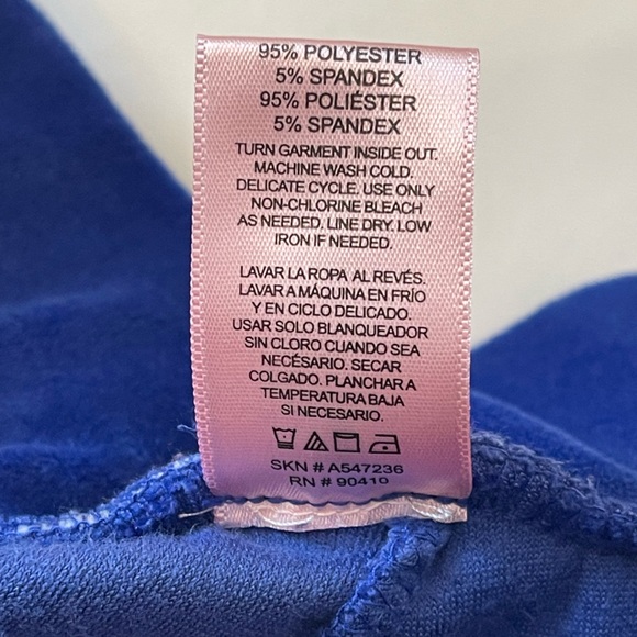 Juicy Couture Velvet Blue Slit Sides Wide Leg Pull on Sweatpants Size 1x - Picture 10 of 15